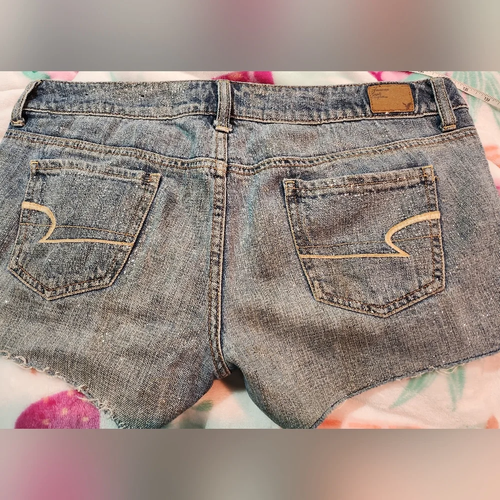 139. 3 for $35 - American Eagle denim glittery shorts - Picture 4 of 4
